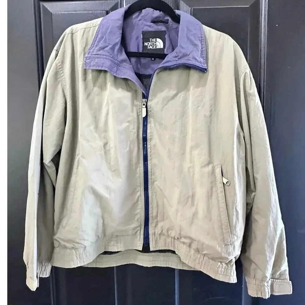 The North Face Beige Windbreaker Jacket Size Medium